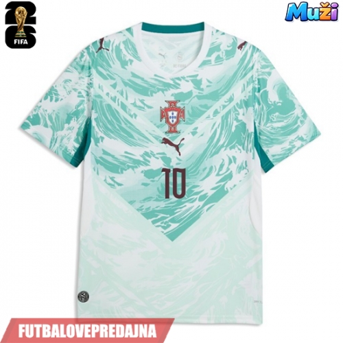Lacne Muži Futbalové dres Portugalsko Bernardo Silva #10 MS 2026 Krátky Rukáv - Preč